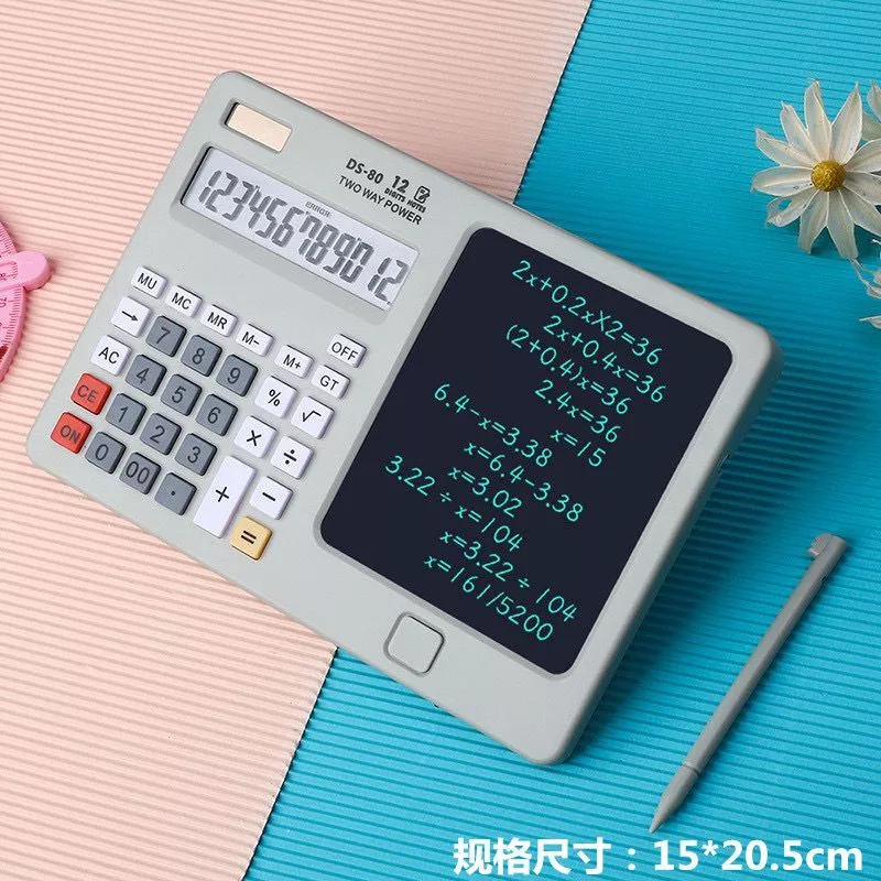 Calculatrice Rechargeable avec Tablette d'Écriture LCD 6,5"