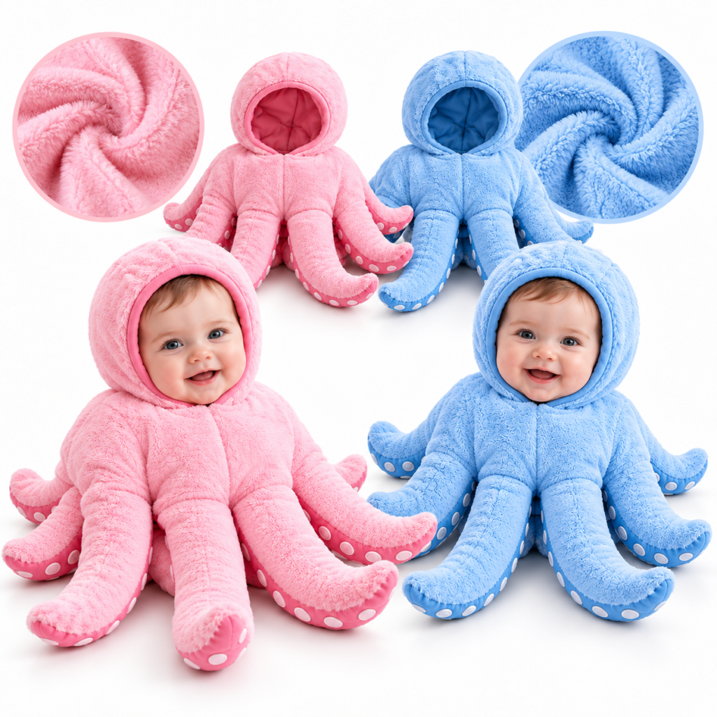 Costume Bébé Pieuvre Doux — Confort et Chaleur au Quotidien