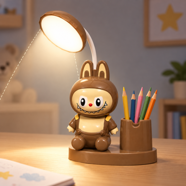 Lampe LED Bureau Enfant Flexible USB avec Porte-Crayon