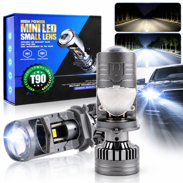Phares LED T90 H4 140W 6000K - Améliorez votre visibilité