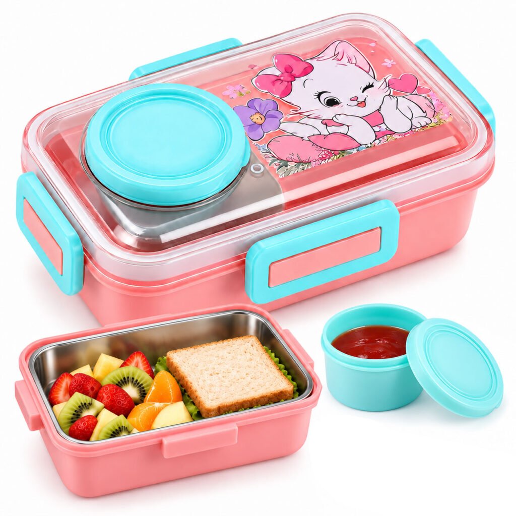 Boîte à Lunch Enfant Sans BPA, Étanche avec Bol Intégré