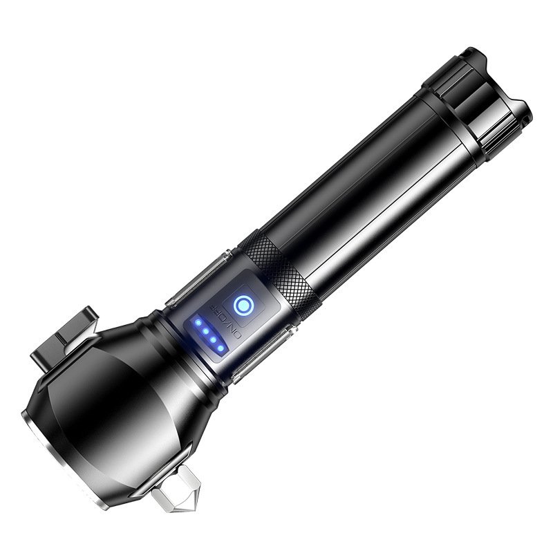 Lampe Torche Tactique LED 1200 Lumens - Portée 450m - Éclairage Latéral - Camping, Pêche, Urgence