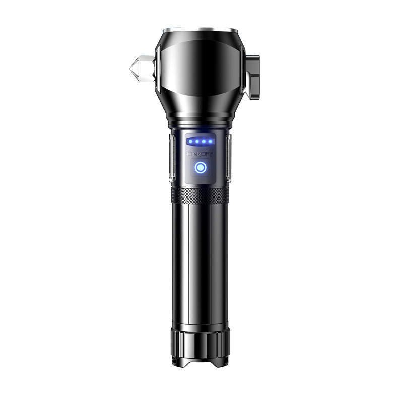 Lampe Torche Tactique LED 1200 Lumens - Portée 450m - Éclairage Latéral - Camping, Pêche, Urgence