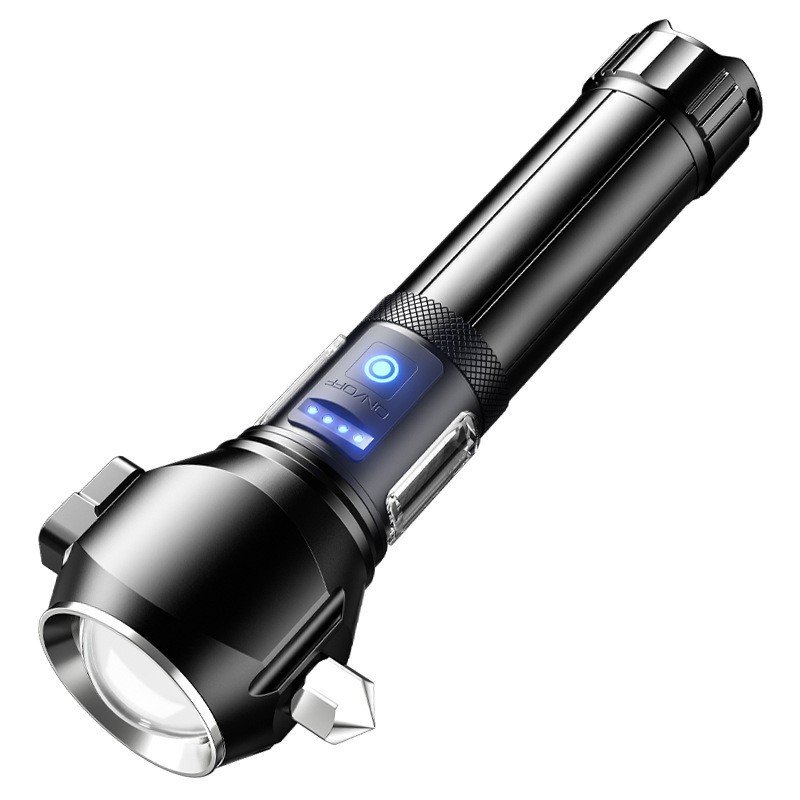 Lampe Torche Tactique LED 1200 Lumens - Portée 450m - Éclairage Latéral - Camping, Pêche, Urgence