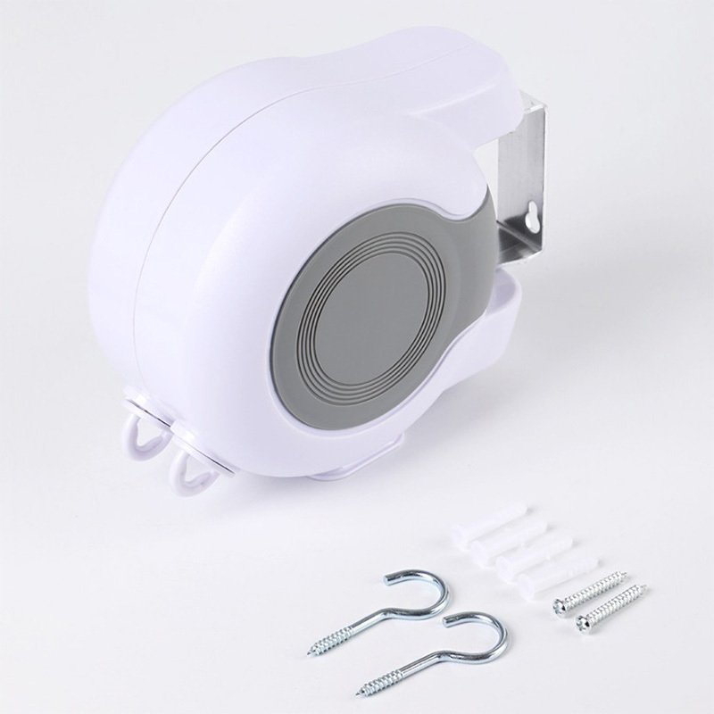 Double Corde à Linge Rétractable Automatique 30 m (15 m × 2) – Séchage Pratique & Gain d'Espace