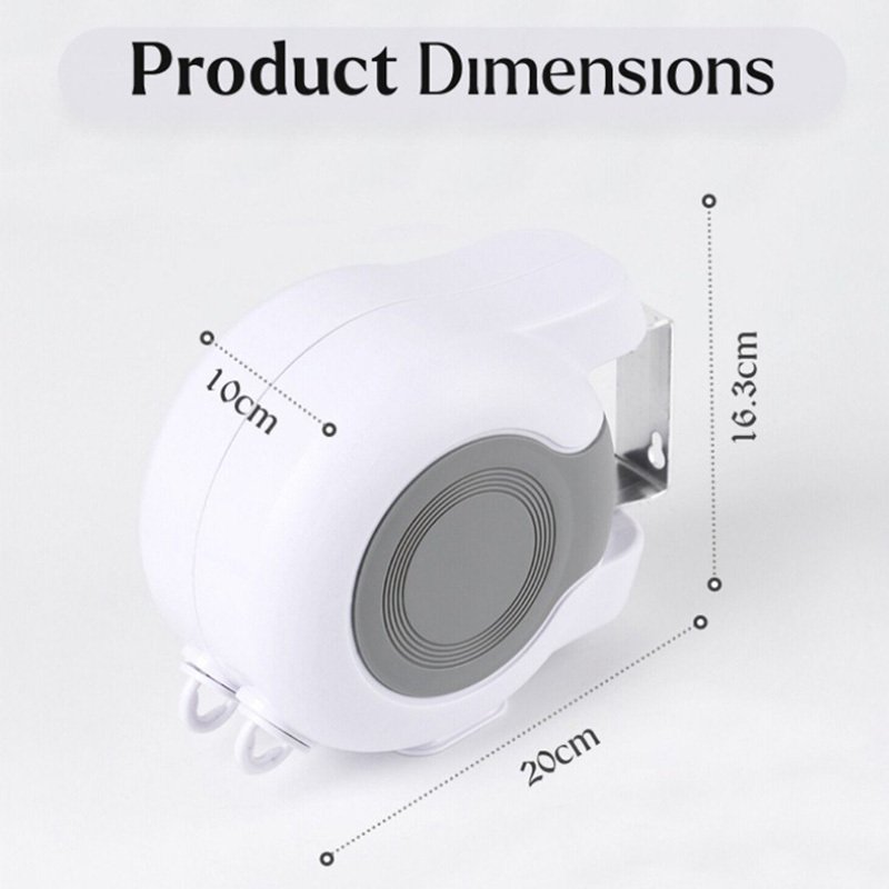Double Corde à Linge Rétractable Automatique 30 m (15 m × 2) – Séchage Pratique & Gain d'Espace