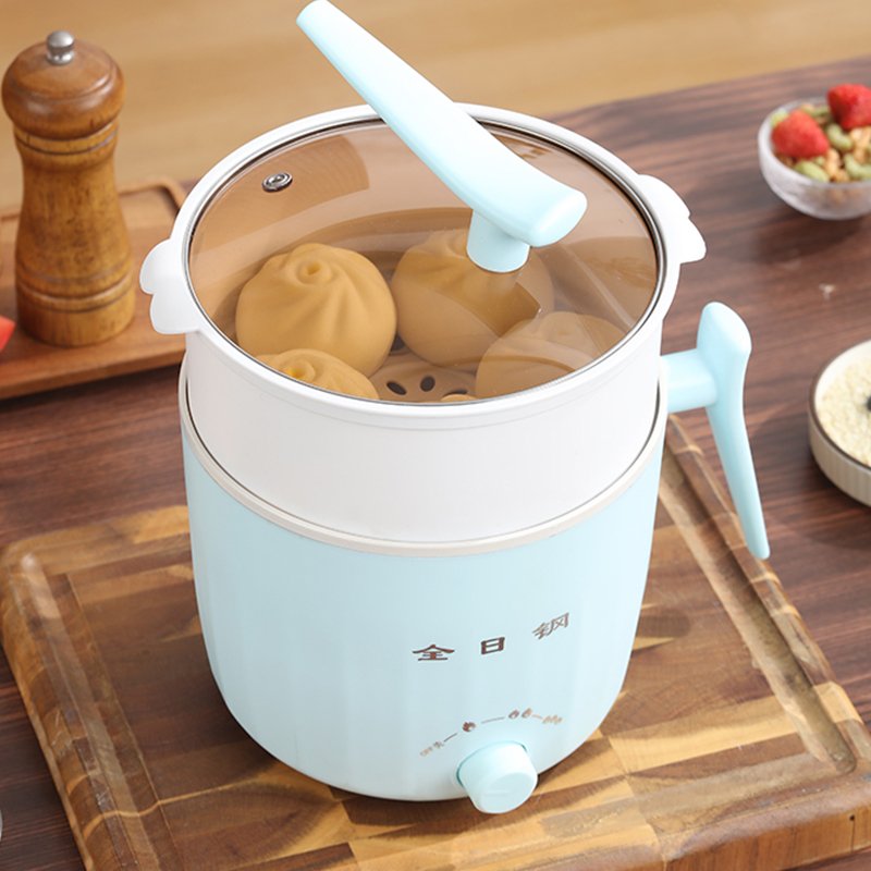 Marmite électrique multifonction 1,8 L avec panier vapeur — cuisson rapide et sécurisée