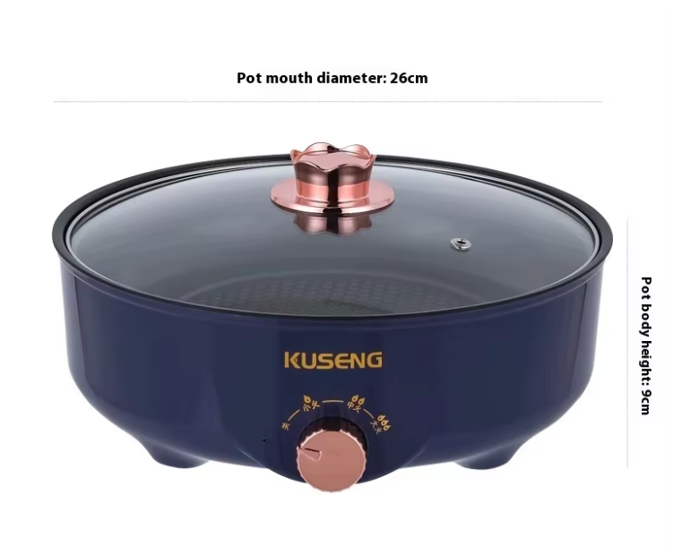 طهي متعدد الوظائف مع ملحق البخار (Multifunctional & Steaming): يتضمن وعاء طبخ كهربائي مدمج مع مصفاة/سلة طبخ بالبخار عملية، مما يتيح لك إعداد الشوربة، المعكرونة، البيض، وسلق الخضروات بالبخار في نفس الوقت. سعة ممتازة وحجم مدمج (1.8L Capacity & 18cm Diameter): يأتي بقطر 18 سم وسعة 1.8 لتر، مما يجعله مثاليًا للوجبات السريعة والفردية، العزاب، والطلاب، وسهل الاستخدام في المكاتب أو الرحلات. استهلاك اقتصادي للطاقة (480W Energy Efficient): يعمل بقدرة 480 واط لتوفير تسخين سريع ومتوازن مع استهلاك منخفض جدًا للكهرباء. حماية وأمان متكامل (Anti-Dry Burning & Temp Control): مزود بنظام حماية تلقائي ضد الغليان الجاف وتتحكم بحرارته الشديدة لضمان أقصى درجات الأمان عند الاستخدام. غطاء زجاجي شفاف ومقبض مريح (Glass Lid & Ergonomic Handle): يحتوي على غطاء زجاجي يسمح بمتابعة الطهي بسهولة، بالإضافة إلى مقبض عازل للحرارة لحمل الوعاء والتحكم به بأمان. المواصفات التقنية نوع المنتج: وعاء طبخ طهي كهربائي متعدد الاستخدامات (Multi-functional Electric Cooking Pot). العلامة التجارية والموديل: Huiran (HR-344). السعة: 1.8 لتر. القطر: 18 سم. القدرة الكهربائية: 480 واط. الجهد والتردد: 220 فولت ~ 50 هرتز. معيار المقاومة للماء: IPX3. الأبعاد الكلية: 19×17.2×21.5 سم. محتويات العلبة: 1× وعاء الطبخ الكهربائي Huiran، 1× سلة طهي بالبخار، 1× غطاء زجاجي، كابل الطاقة، ودليل الاستخدام. تفاصيل المنتج Marmite Électrique Multifonctionnelle 1.8L Avec Panier Vapeur Anti-Adhésive - وعاء الطبخ الكهربائي المتعدد الوظائف بحجم 18 سم وسعة 1.8 لتر - 1 Marmite Électrique Multifonctionnelle 1.8L Avec Panier Vapeur Anti-Adhésive - وعاء الطبخ الكهربائي المتعدد الوظائف بحجم 18 سم وسعة 1.8 لتر - 2 Marmite Électrique Multifonctionnelle 1.8L Avec Panier Vapeur Anti-Adhésive - وعاء الطبخ الكهربائي المتعدد الوظائف بحجم 18 سم وسعة 1.8 لتر - 3 Marmite Électrique Multifonctionnelle 1.8L Avec Panier Vapeur Anti-Adhésive - وعاء الطبخ الكهربائي المتعدد الوظائف بحجم 18 سم وسعة 1.8 لتر - 4 Marmite Électrique Multifonctionnelle 1.8L Avec Panier Vapeur Anti-Adhésive - وعاء الطبخ الكهربائي المتعدد الوظائف بحجم 18 سم وسعة 1.8 لتر - 5