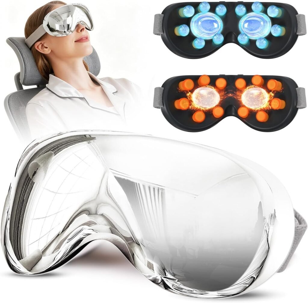 Masseur oculaire intelligent 12 nœuds avec chaleur et froid — Soulagement des yeux fatigués