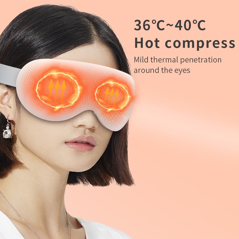 Masseur oculaire intelligent 12 nœuds avec chaleur et froid — Soulagement des yeux fatigués
