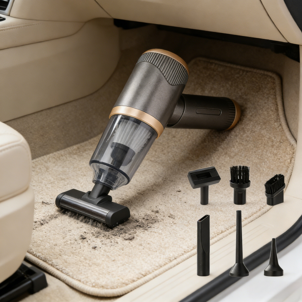 Aspirateur Sans Fil Portatif 4 en 1 5000Pa – Nettoyage Puissant pour Voiture & Maison