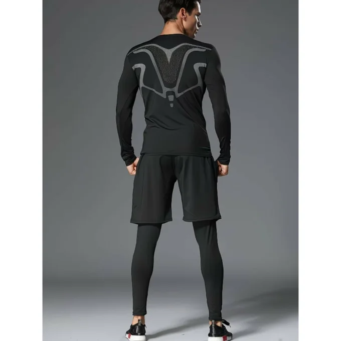 Ensemble de Sport Homme 5 Pièces – Tenue Sportive Complète pour les 4 Saisons