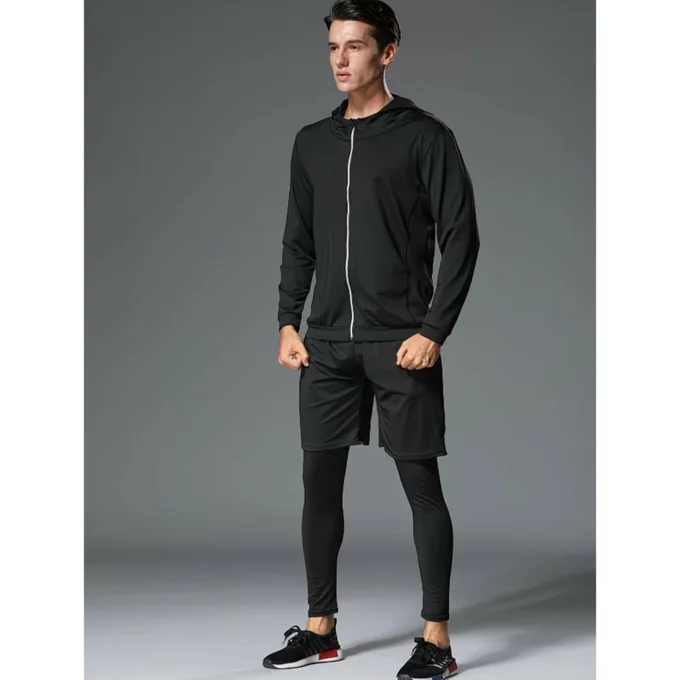 Ensemble de Sport Homme 5 Pièces – Tenue Sportive Complète pour les 4 Saisons