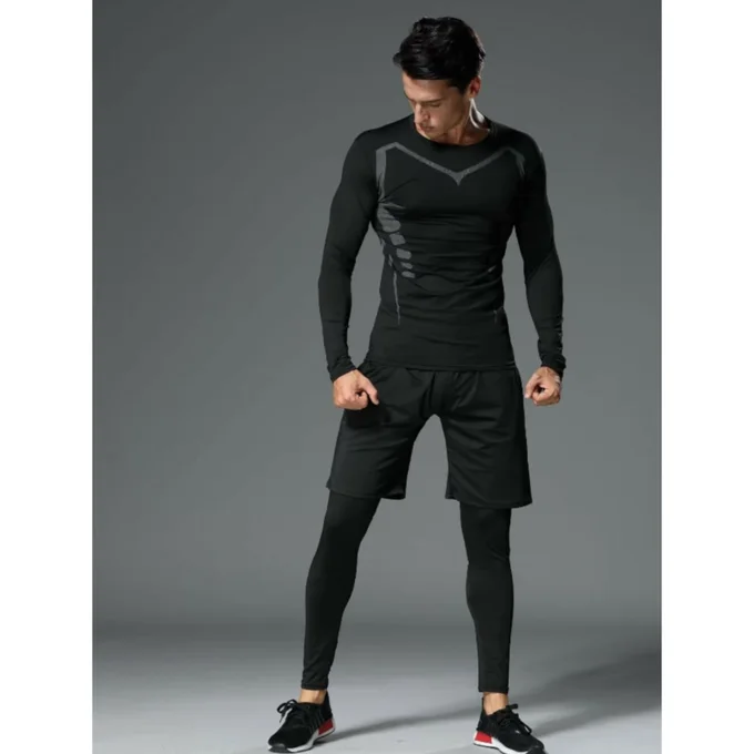 Ensemble de Sport Homme 5 Pièces – Tenue Sportive Complète pour les 4 Saisons