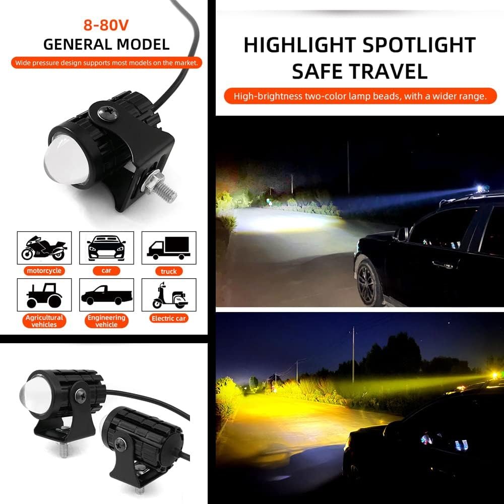 Projecteur LED CREE U1 Haute Puissance – Feu Additionnel Étanche IP67 pour Moto & Véhicules