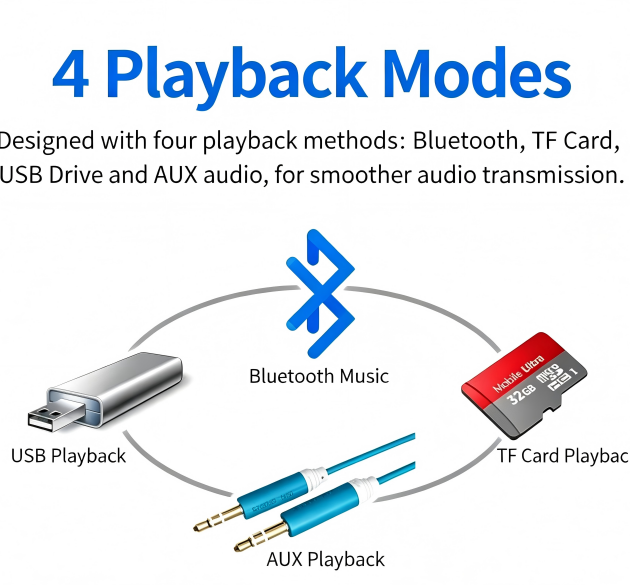 Autoradio Bluetooth 1DIN Pioneer 9900 – 7 Couleurs LED & Charge Rapide 2.1A