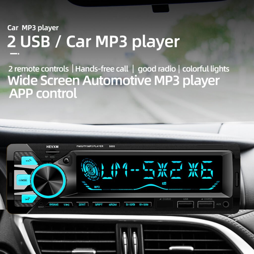 Autoradio Bluetooth 1DIN Pioneer 9900 – 7 Couleurs LED & Charge Rapide 2.1A