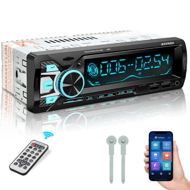 Autoradio Bluetooth 1DIN Pioneer 9900 – 7 Couleurs LED & Charge Rapide 2.1A