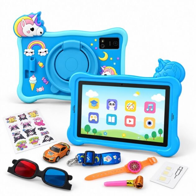 Tablette Éducative Enfant 7 Pouces Android 4G – 12GB RAM & 256GB de Stockage