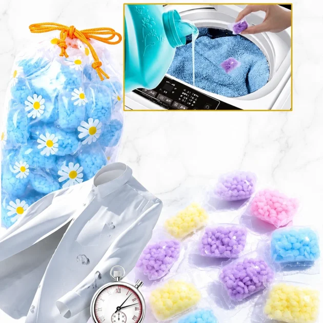 Perles Parfumées pour le Linge – 50 Capsules de Parfum pour une Fraîcheur Longue Durée