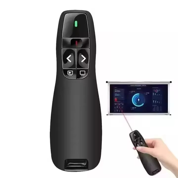 Télécommande de Présentation Sans Fil avec Pointeur Laser – Portée 15 m, USB-A & USB-C