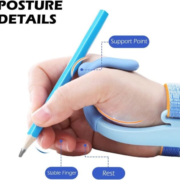 Correcteur de Posture d'Écriture et Poignet Anti-Crochet pour Enfants – Support Ergonomique Réglable
