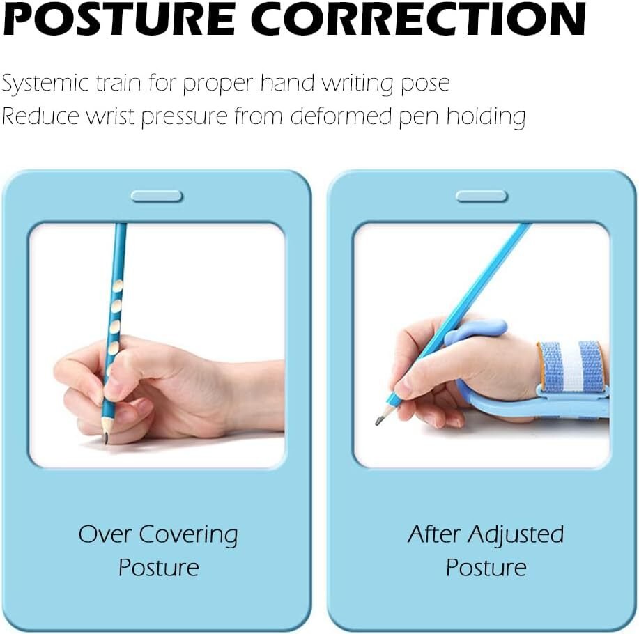 Correcteur de Posture d'Écriture et Poignet Anti-Crochet pour Enfants – Support Ergonomique Réglable