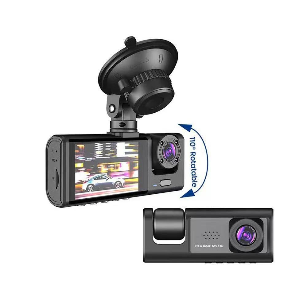 Caméra de voiture 3 canaux 1080P Full HD pour aide au stationnement