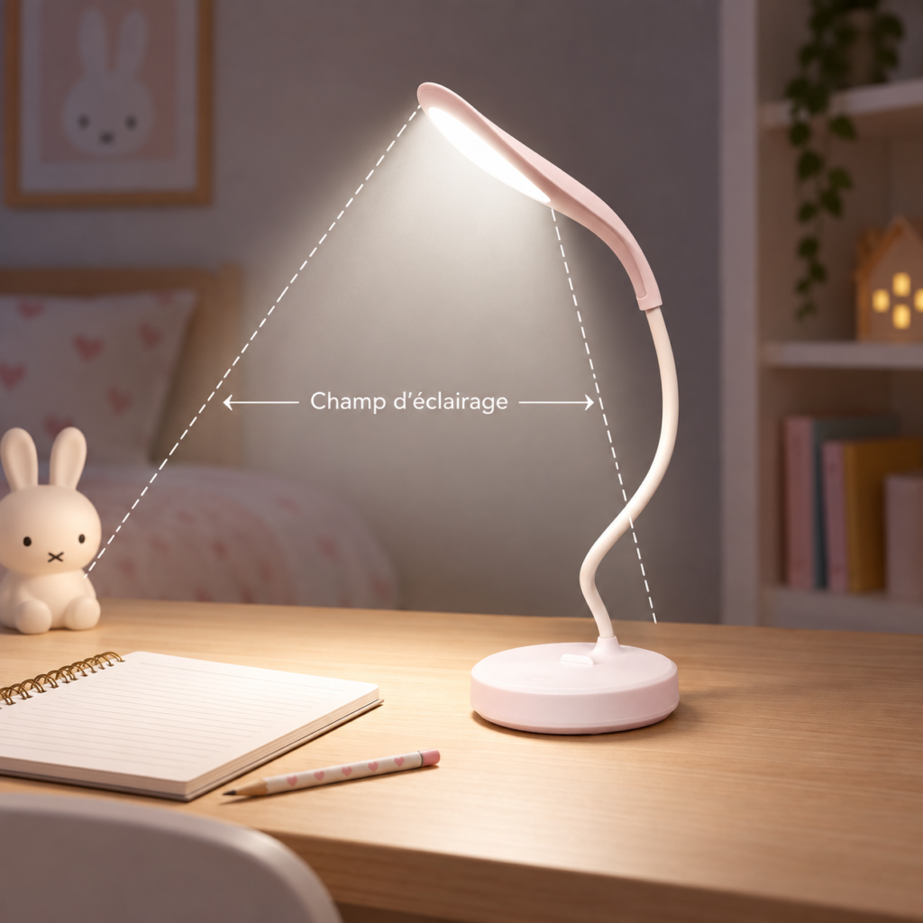 Lampe LED Bureau Flexible Enfant - 3 Niveaux Luminosité