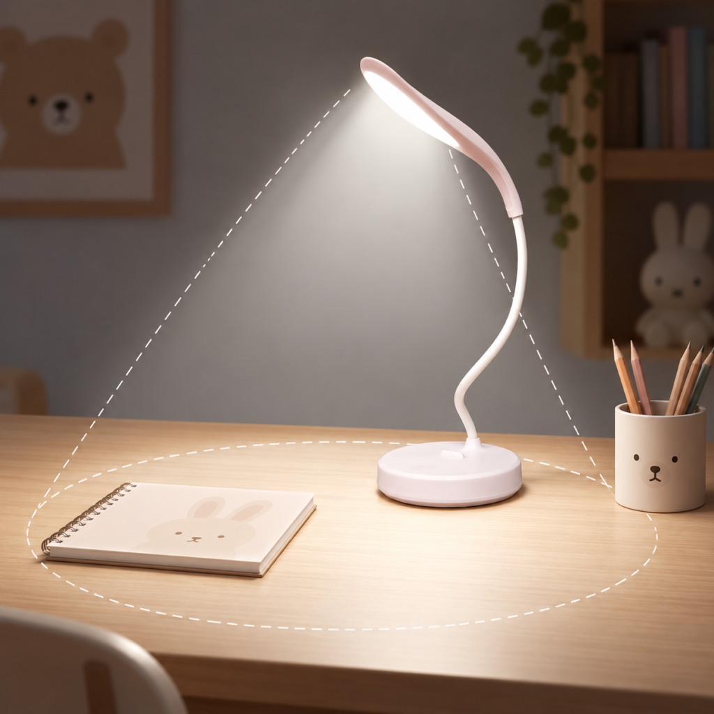 Lampe LED Bureau Flexible Enfant - 3 Niveaux Luminosité
