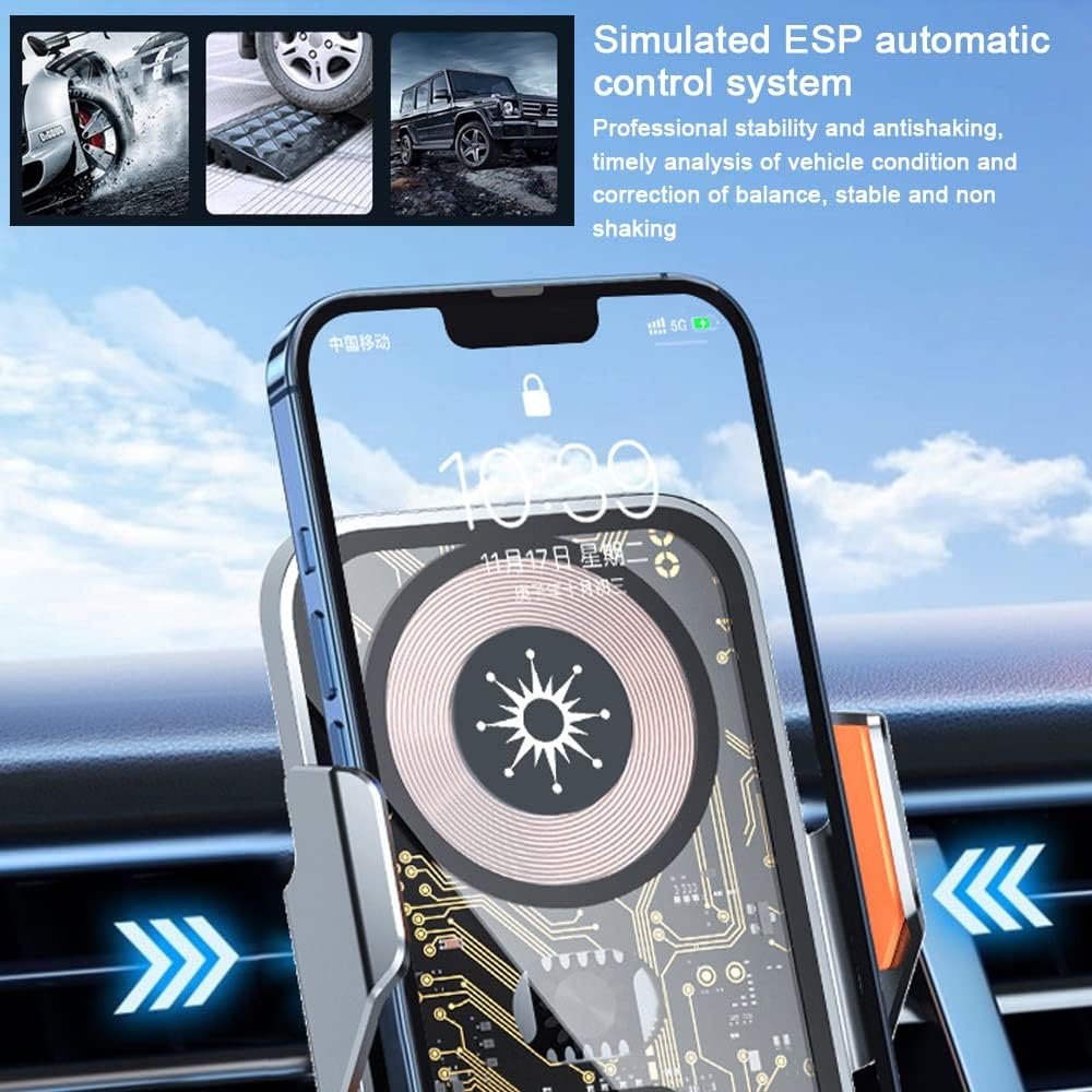 Support Téléphone Voiture Chargeur Sans Fil 15W C10