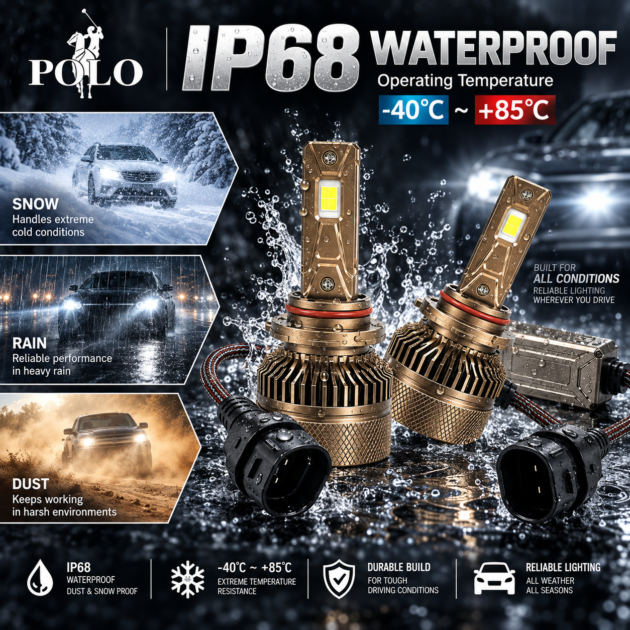 Ampoules LED HB3/9005 POLO M06 160W - Éclairage puissant pour votre voiture