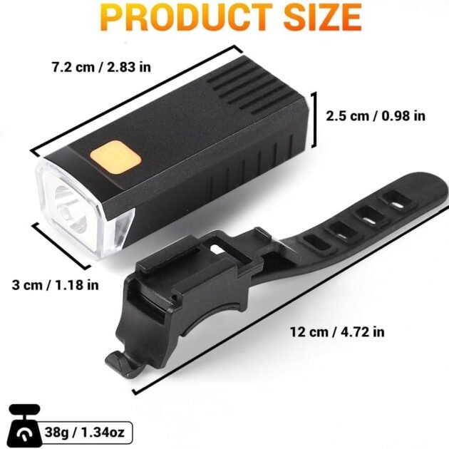 Kit Éclairage Vélo LED USB Avant/Arrière - Sécurité Renforcée