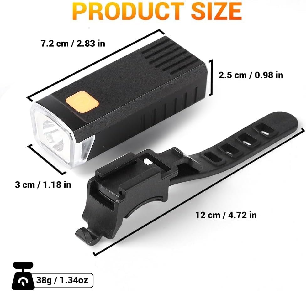 Kit Éclairage Vélo LED USB Avant/Arrière - Sécurité Renforcée