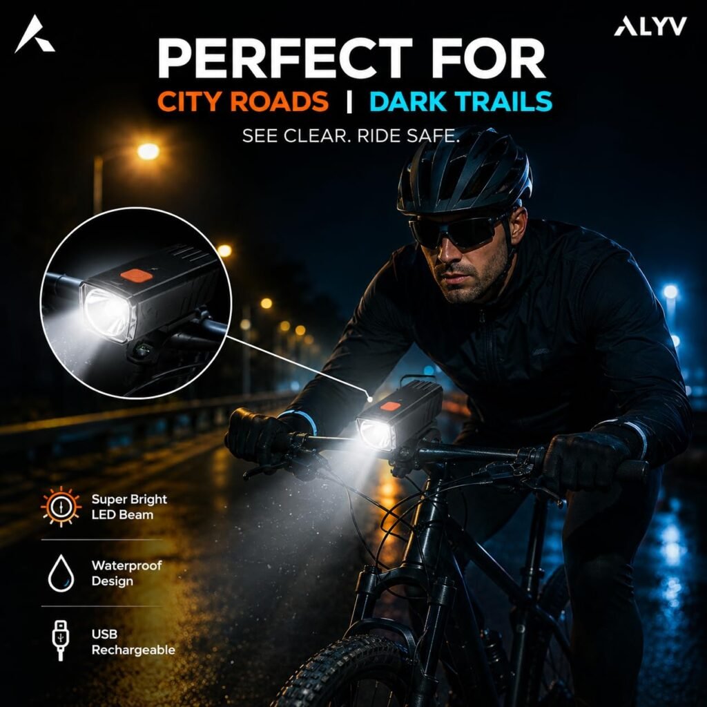 Kit Éclairage Vélo LED USB Avant/Arrière - Sécurité Renforcée
