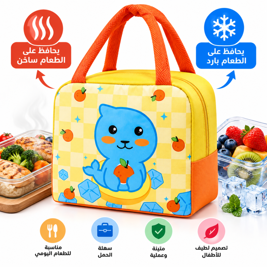 Sac à déjeuner isotherme motif Kawaii - Conservation des repas