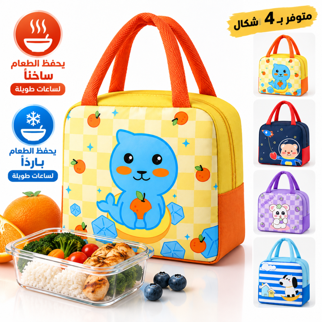 Sac à déjeuner isotherme motif Kawaii - Conservation des repas