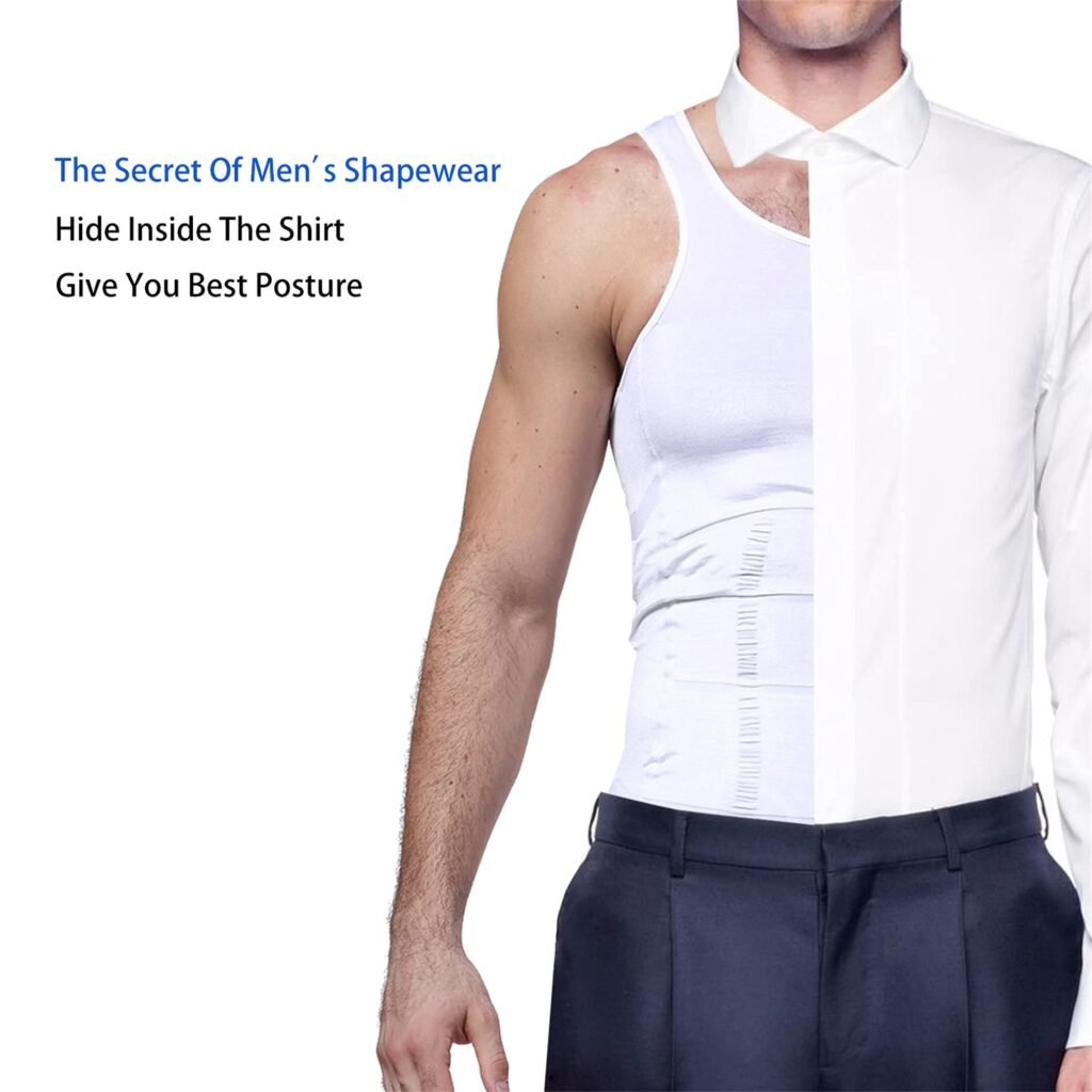 Gilet Amincissant Homme Compression Anti-Gynécomastie
