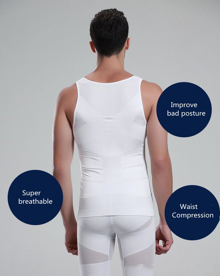 Gilet Amincissant Homme Compression Anti-Gynécomastie