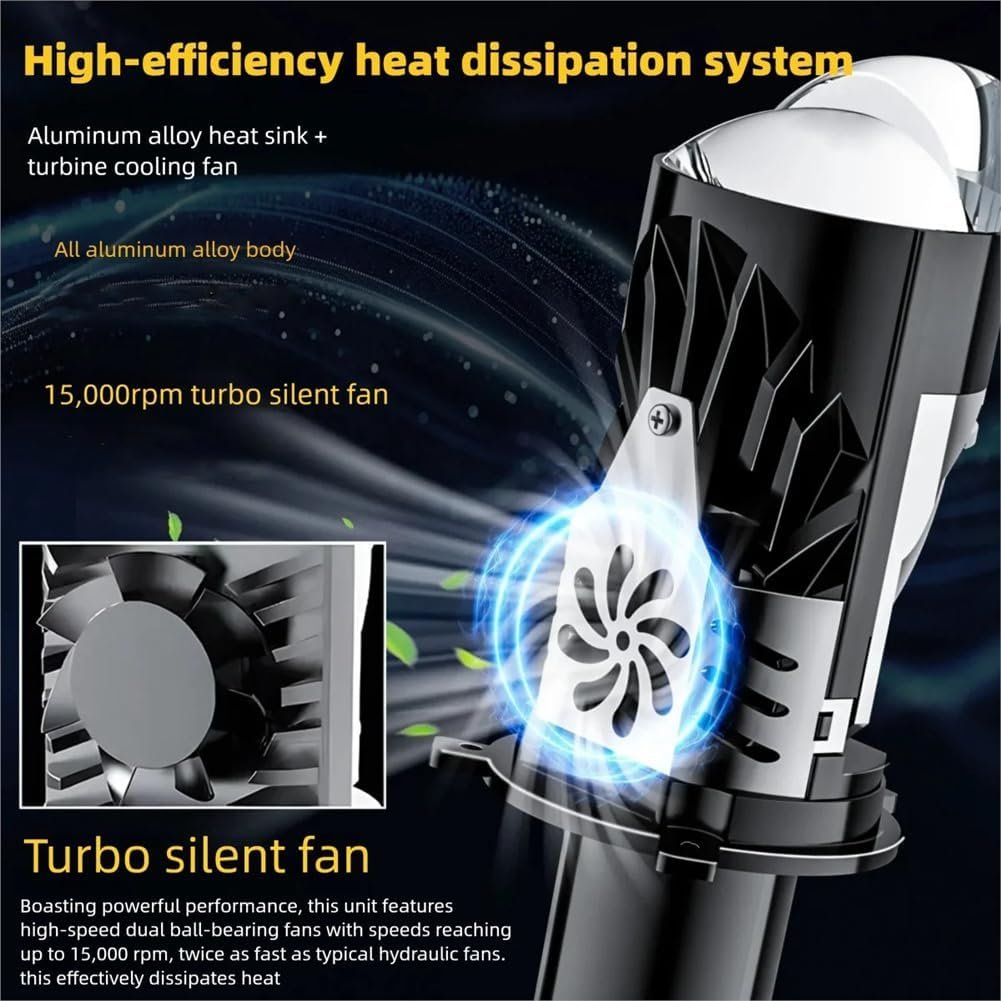 Ampoules LED H4 Double Projecteur 20000LM 100W