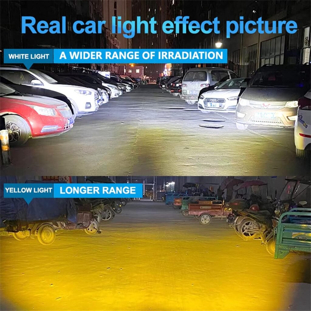 Lot de 2 Projecteurs LED 36W double couleur pour moto - Visibilité optimale