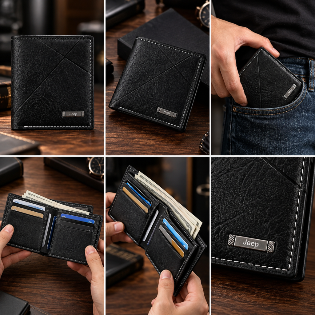 Portefeuille Homme Jeep Buluo V5 Simili Cuir Multi-Poches