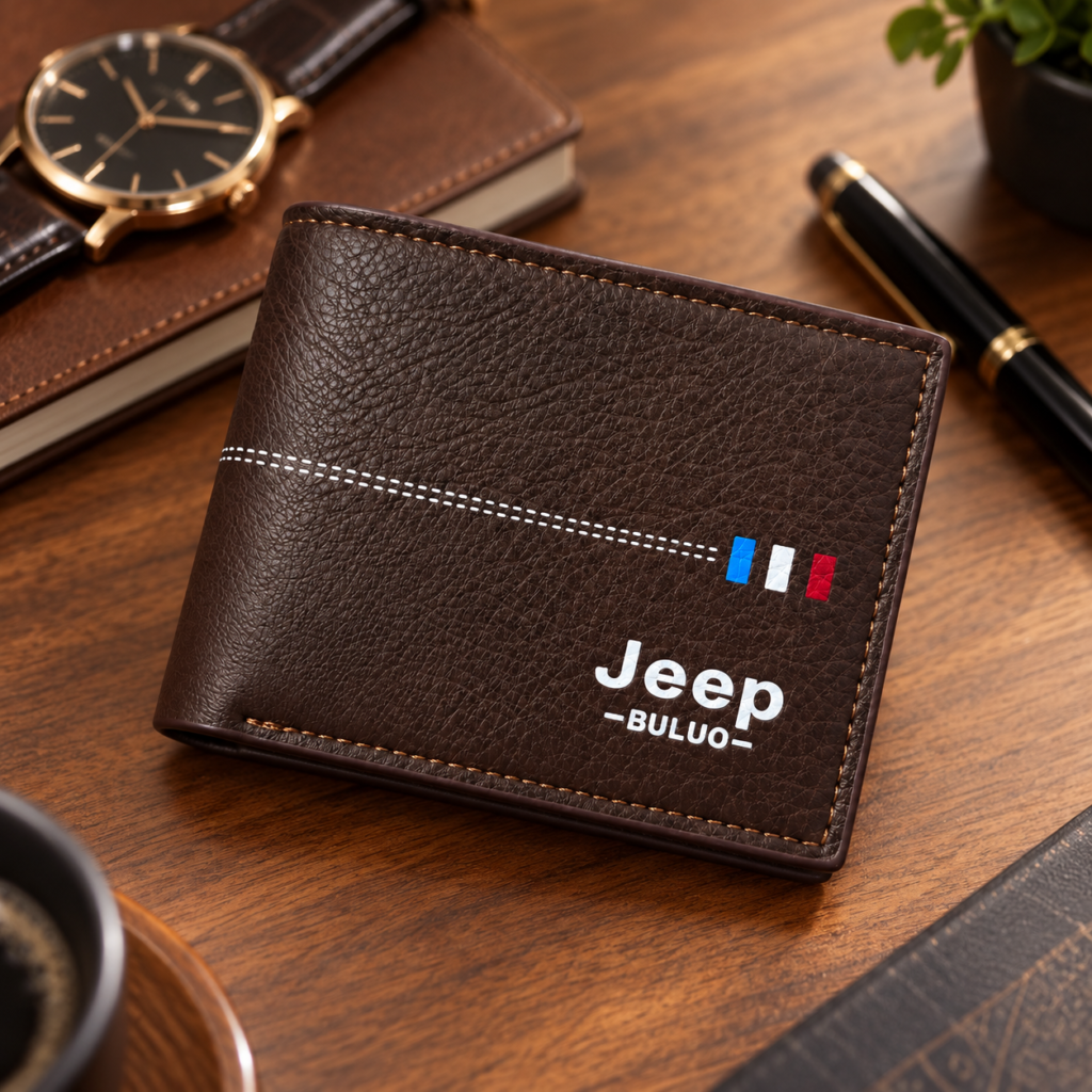 Portefeuille Homme Jeep Buluo Bifold Simili Cuir Multi-Poches