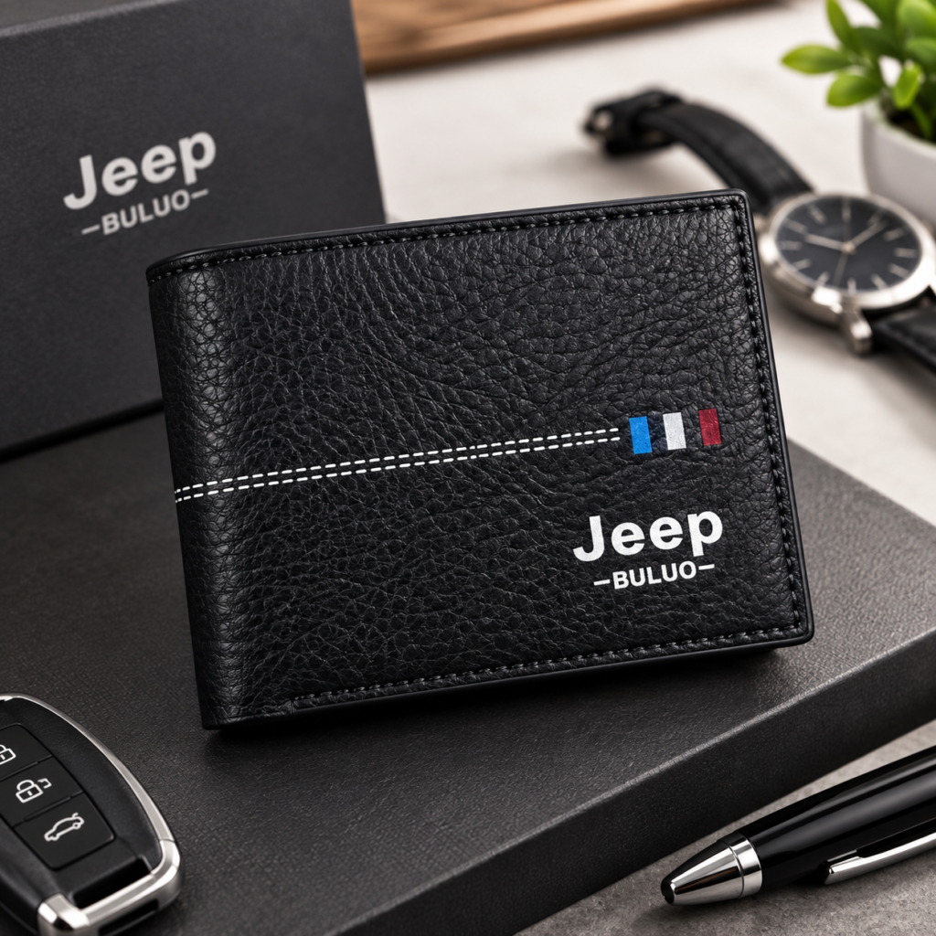 Portefeuille Homme Jeep Buluo Bifold Simili Cuir Multi-Poches