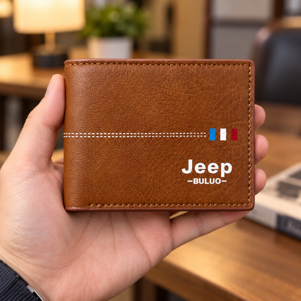 Portefeuille Homme Jeep Buluo Bifold Simili Cuir Multi-Poches