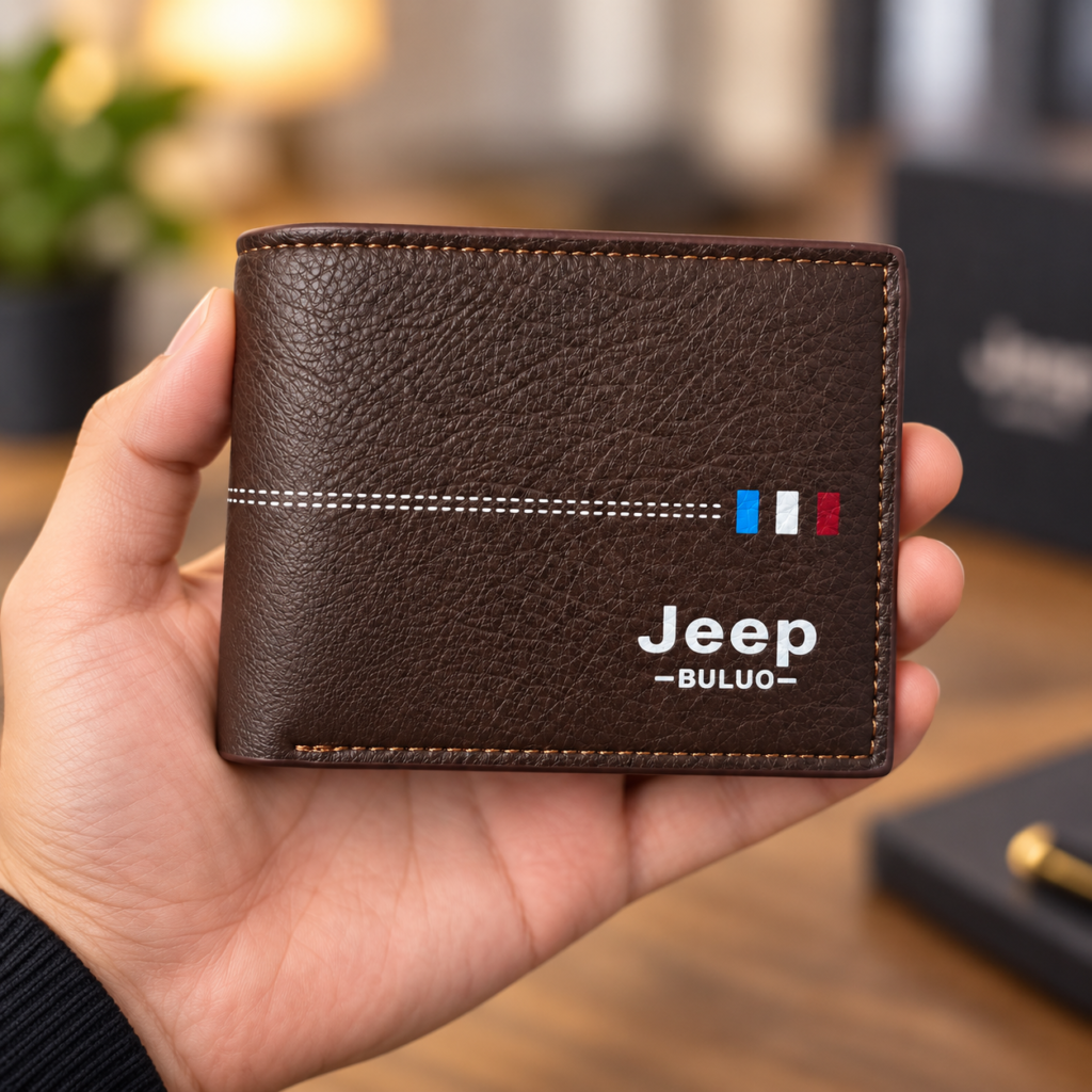 Portefeuille Homme Jeep Buluo Bifold Simili Cuir Multi-Poches