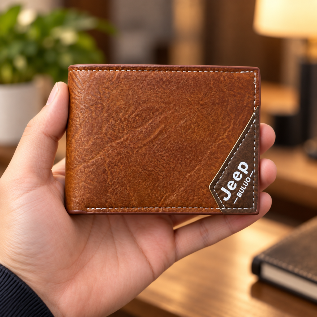 Portefeuille Homme Jeep Buluo V7 Bifold Simili Cuir - Organisé