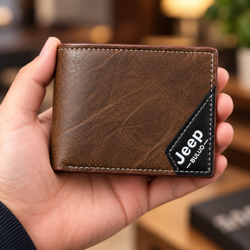 Portefeuille Homme Jeep Buluo V7 Bifold Simili Cuir - Organisé