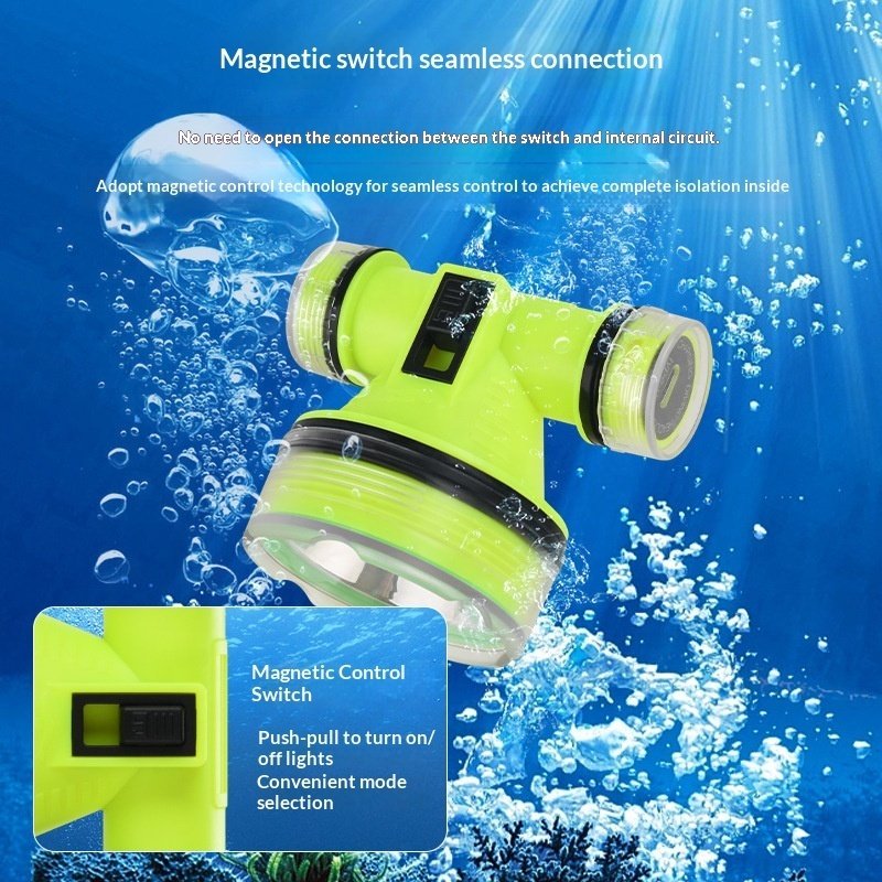 Lampe Frontale de Plongée LED Étanche 15m