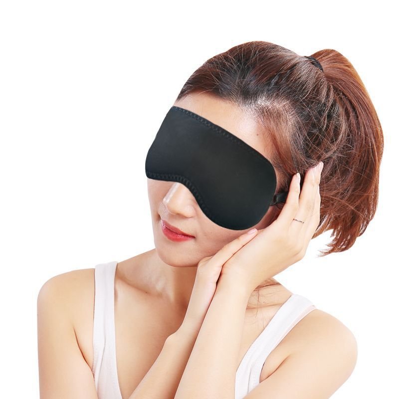 Masque de Sommeil Magnétique Noir Confortable